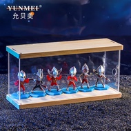 奥特曼超人玩具男孩生日礼物可变形迪迦手办摆件怪兽软胶公仔模型 D1-558奥特曼一套6款7CM 【木质展示盒+手办】