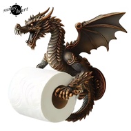 [SH] Whimsical Tissue Stand Decorative Paper Towel Rack Dragon Toilet Roll Holder Wall Mounted Decor