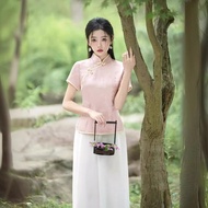 IBUY Xia Luxia Pink Two-Piece Cheongsam Outfit