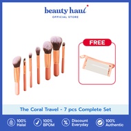 AERIS BEAUTE The Coral Travel (7 pcs Face & Eye Brush Set)