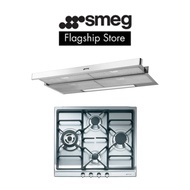 SMEG KSET9XE2 + SRV573XG 90cm Telescopic Hood &amp; 60cm Cast Iron Hob Bundle (2yrs warranty)