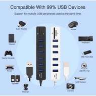 Usb 2.0 hub NB 6 port 480Mbps with card reader Sd TF micro sd combo 8in1 for cpu laptop macbook imac