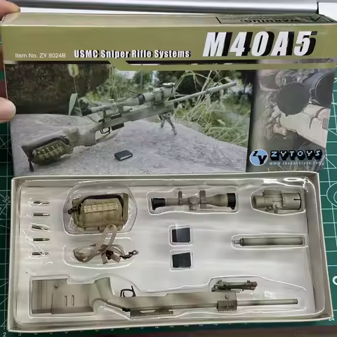 ZY8024B 1/6 Scale M40A5 Sniper Rifle USMC Plastic Model for 12inch Action Figures Accessories Soldie
