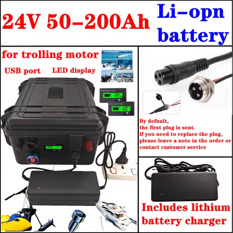 Rechargeable PP 24V 50Ah 60Ah 80Ah 100Ah 120Ah 150Ah 200Ah Lithium Li Ion Battery 24v For Trolling f