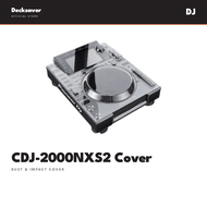 Decksaver | CDJ-2000NXS2 | DJ Player Dust and Impact Cover | Polycarbonate, Smoked Clear, UK Made (C