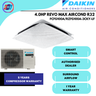 DAIKIN 4.0HP PREMIUM CASSETTE REVO MAX [INVERTER] FCFG100A/RZFG100A-3CKY-LF (READY STOCK)-DAIKIN WARRANTY MALAYSIA