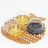 ‍🚢Baking Packaging Gold Black Egg Yolk Crisp Packing Box round Plastic Blister Box Moon Cake Tray Snow Beauty Packaging