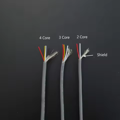 5 meter 2 3 4 core shielded wire UL 2547 28AWG 2.1 channel Audio line signal cable shield wire for a