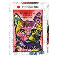 Heye | 2D Puzzle - 1000 PCS | Jolly Pets  ’ 9 Lives ’