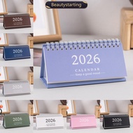 BEAUTYSTARTING 2026 New Year Simple Style English Mini Desk Calendar Desktop Notepad Colorful Calend