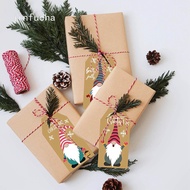 Jinfucha 100pcs Merry Christmas Tags Santa Claus Tags Kraft Paper Card Label Tag DIY Hang Tags Gift Wrapping Decor Gift Card Christmas Favors Supplies