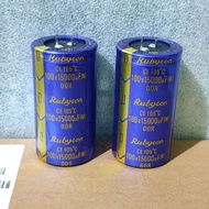 Elco Capacitor 15000/100v (15,000Uf/100Volt/15,000/100v/15000uf/100v) Rubycon 15000 Micro 100 Volt C