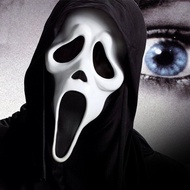 HALLOWEEN GHOST MASK/GHOST COSPLAY COSTUME/- Ghost Face Halloween mask with hood