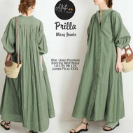 NEW DEALS WHOLESALE BAJUBANDUNG17 (NEWEST) GAMIS PRILIA MAXY DRESS MATERIAL LINENPOLO ELEGANT SIMPLE
