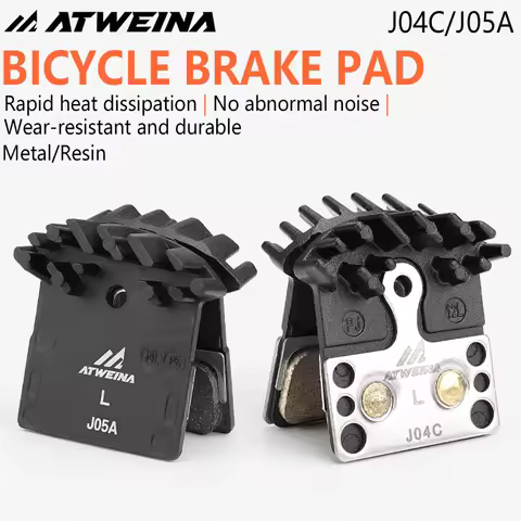 ATWEINA Bicycle Metal Brake Pads J05A J04C Metal Heat Dissipation Fins Heat-resistant MTB Brake Pads