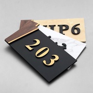 House Number Plate Customized Hotel Room Number Signage B & B Room Number Signage Box Signage