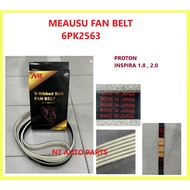 MEAUSU FAN BELT  6PK2563  MSFB-6PK-001 / 4451A074  PROTON  INSPIRA 1.8 , 2.0