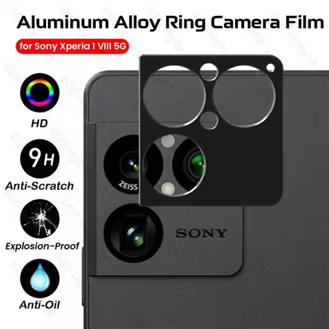 Aluminum Alloy Camera Protectors Case for Sony Xperia 1 VIII 1VIII 5G Metal Ring Rear Lens Film on X