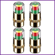 Tire Pressure Monitoring Caps 4 Pieces 2.4bar 36psi 3-Color Monitor Tire Pressure Monitor for Automo