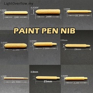 [LightOverflow] 10PCS Paint Pen Fine Nib Marker Nib Universal Refill For Barrels Tube Liquid Chalk Markers Paint Pen Replaceable Nib Accessories [MY]