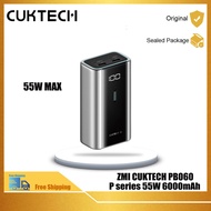 CUKTECH No.6 Power Bank 6000mAh PB060 55W Output 2-Port Portable Charger 55W USB C For iPhone 15/14 Xiaomi ZMI