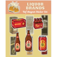 5-6 pcs/Set Ref Magnet Sticker/Keychain Alcoholic Beverages Fridge Magnet With Cute Sticker Freebies