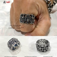 แหวน โครมฮาทบาง รุ่น2 แหวนสแตนเลส แหวนเท่ๆ แหวนแฟชั่น สแตนเลสแท้ stainless 316l แท้100% allacc แหวนผู้ชาย แหวนเลส