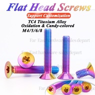 GR5 Ti Bolts Flat Head Torx Screw Countersunk Screw License Plate Screw GR5 Bolts Oil Cup Cover Scre