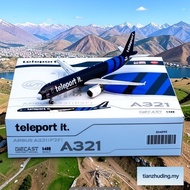 XX40193 Alloy Collectible Plane Gift JC Wings 1:400 Teleport(AirAsia) Airbus A321-200P2F Diecast Air