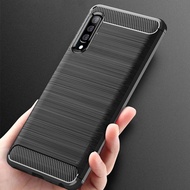 For Samsung Galaxy A7 A8 A9 A6 Plus J6 J8 J7Pro J4Plus J4Core Luxury Shockproof Soft Silicone Thin Carbon Fiber Bumper Matte Case Cover