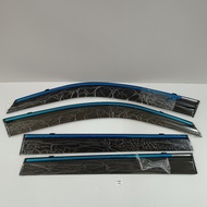 (4DOORS SET X70-MY) (100H mm) HIGH QUALITY CHROME EDGE DOOR VISOR AIR PRESS FOR PROTON X70 (MADE IN 