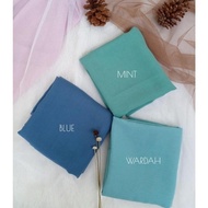 Hijab Segi Empat Bella Square Wardah Biru Tosca Mint Jilbab