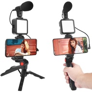 FG TRIPOD AY-49 VIDEO MAKING GIT MICROPHONE + LED LIGHT VLOGGING AY49