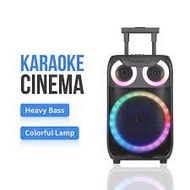 Portable Bluetooth NDR-C15 Speaker Remote Control Wireless Column with Microphone 1800W Max Power 15 Inch Karaoke Party