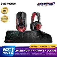 PAKET STEELSERIES ARCTIS NOVA 7 WL + AEROX 5 WL + QCK XXL DIABLO IV ED