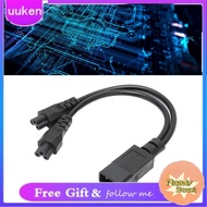 Uukendh Splitter Power Plug Cord  10A 250V IEC320 C14 Male to Dual C5 Female Connector for Laptop Ad