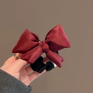 Lucky Red Bow Hair Tie Ponytail Hair Tie New Year Hair Accessories