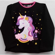 HITAM Wholesale TGN PANJ T-Shirt 1-6.7-10 UNICORN Black JS