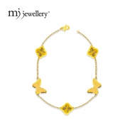 MJ Jewellery 916/22K Gold Butterfly Bracelet T174D