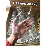 Botol kaca leper untuk Jar ikan laga