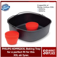 Philips HD9952 Baking Tray. Silicon Muffin Cups. DIshwasher-safe. Airfryer XXL HD963x, HD986X, and HD965x Compatible