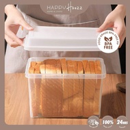 【READY STOCK】HAHO Bread Storage Container Bekas Roti Gardenia Freezer Fridge Stackable Large Opening