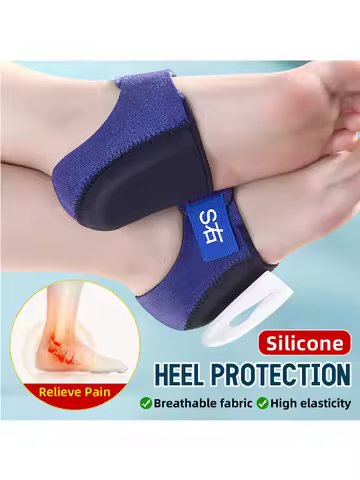 【Xxin】Heel Protectors Breathable Silicone Gel Cushion Cup Heel Pain Relief Sleeve Shoe Insert