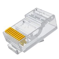 10P10芯水晶頭 RJ48網路線接頭10p10c掃瞄器連接器鍍金十芯網路插頭