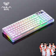 AULA | Bàn Phím Cơ Gaming Wolf Spider F98Pro Trong Suốt Đa Chế Độ (Dây/Không Dây) Đèn RGB Hiệu Suất 
