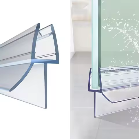 Bathroom Shower Screen Door Seal Strip Glass Door Weatherstrip PVC Sealing Strip Window Glass Bath A