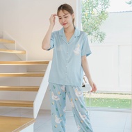 D72 ชุดนอน LovelyNight แขนสั้น-ขายาว Lucky Duck