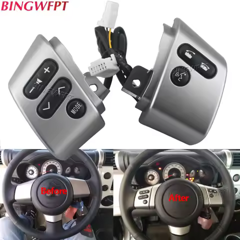 Steering Wheel Audio Control Buttons For Toyota FJ Cruiser 2006-2022 Light Volume Mode Function Swit