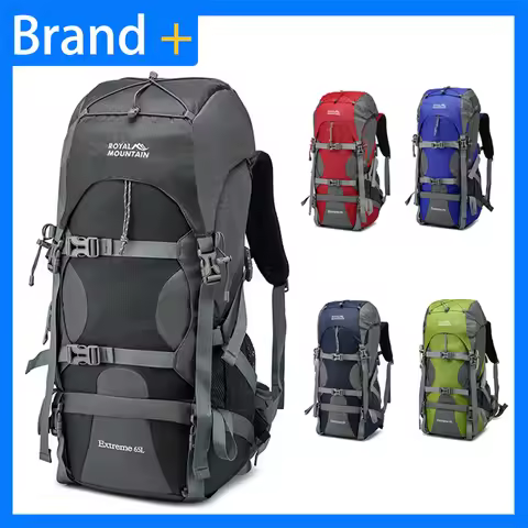 65L Large Capacity Hiking Backpack Outdoor Camping Touring Storage Sports Bag Mens Vacation Leisure 