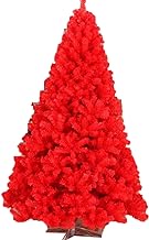6/7ft Luxury Encryption Christmas Tree Artificial Red Christmas Tree With Stand New Year Home Party Decoration